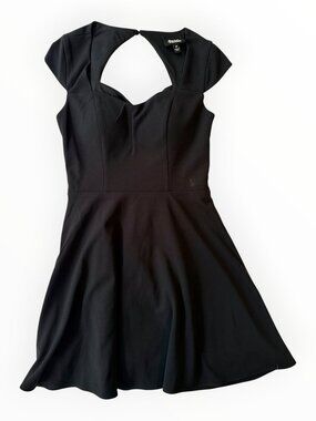NWT Dear Moon Black Cutout Back Fit & Flare Mini Dress M